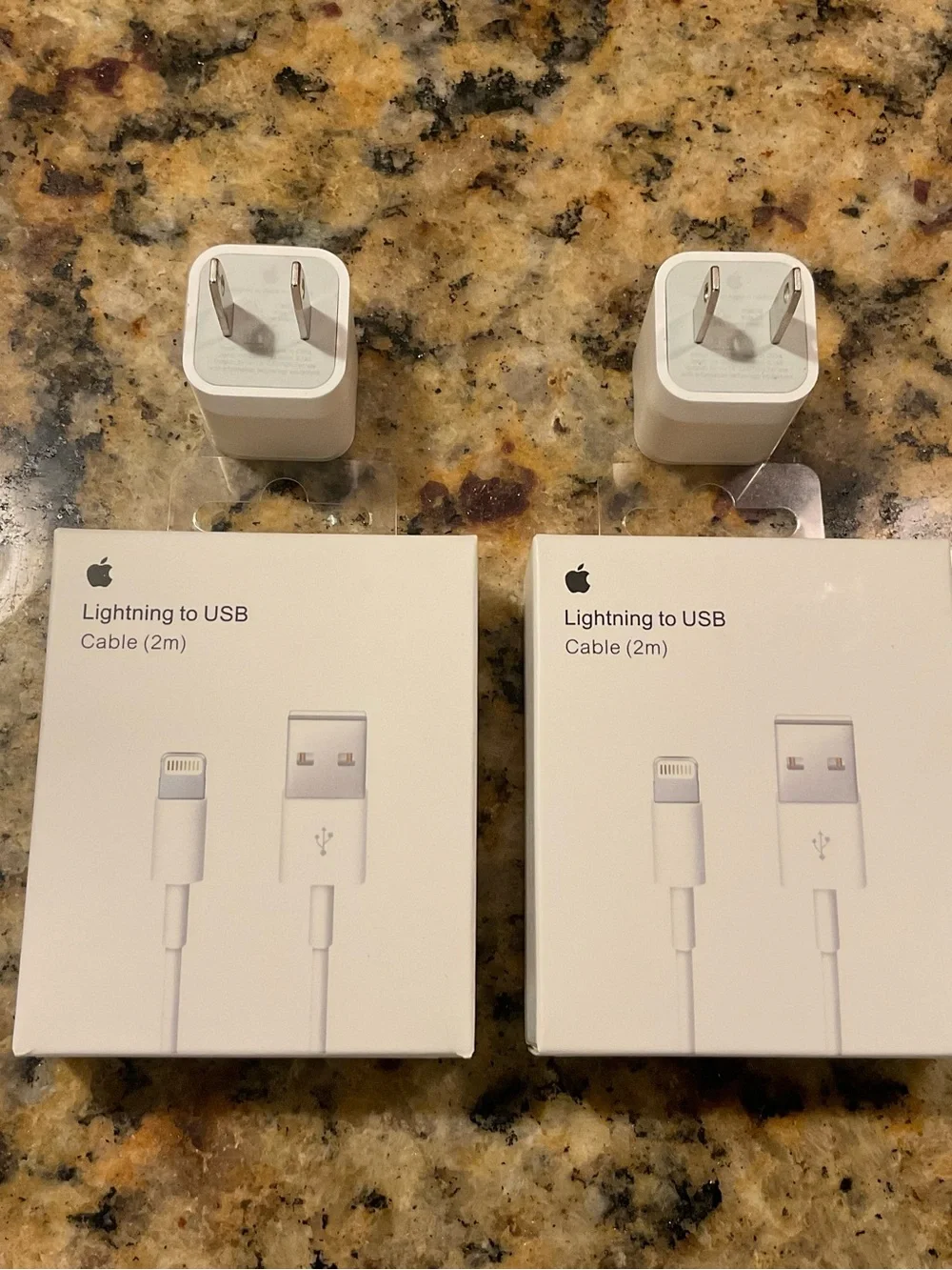Lot of two (2) Apple IPhone 2M lightning chargers NIB